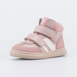 152402-32 Утепленные кожаные ботинки для девочки для девочки розовый