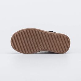 152402-33 Утепленные кожаные ботинки для мальчика для мальчики черный + бежевый фото №3