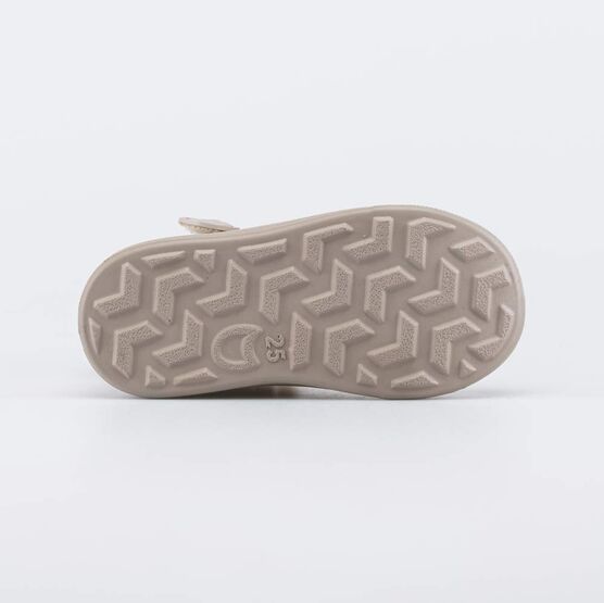 152403-32 Утепленные кожаные ботинки для девочки для девочки бежевый фото №3