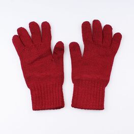 07022147-40 Перчатки детские двухслойные бордовые для универсальные бордовый фото №2