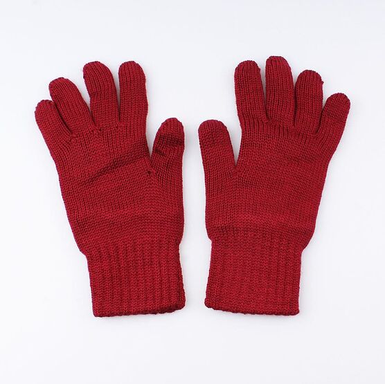 07022147-40 Перчатки детские двухслойные бордовые для универсальные бордовый фото №2