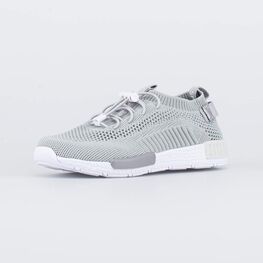 441011-17 Серые текстильные кроссовки для девочки серый