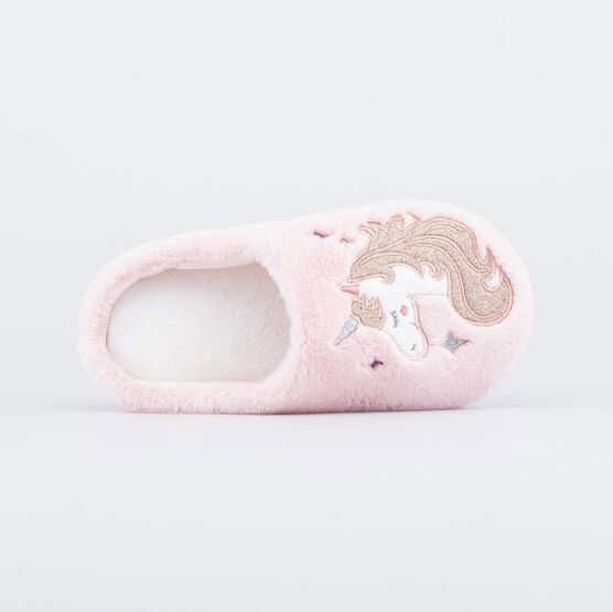 531296-11 Теплые тапочки для девочки Единорог-Златогривка для девочки розовый фото №4