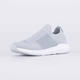 641040-11 Летние кроссовки сеточкой для девочки серый