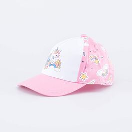 07809062-40 Кепка-бейсболка для девочки Единорожки для девочки розовый + белый