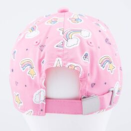 07809062-40 Кепка-бейсболка для девочки Единорожки для девочки розовый + белый фото №4