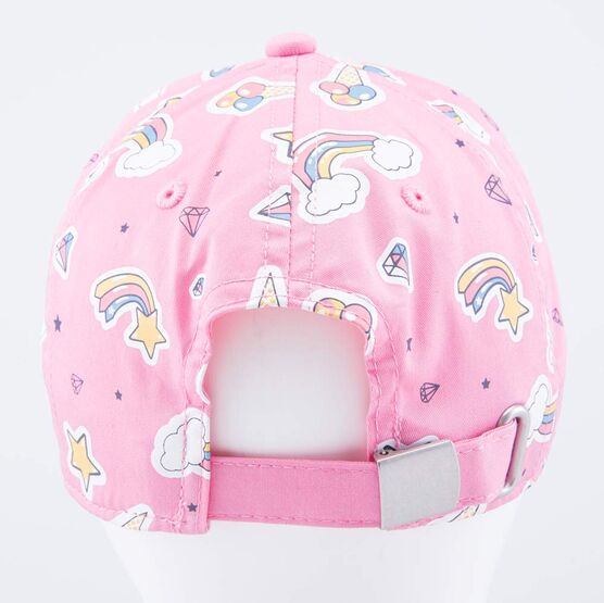 07809062-40 Кепка-бейсболка для девочки Единорожки для девочки розовый + белый фото №4