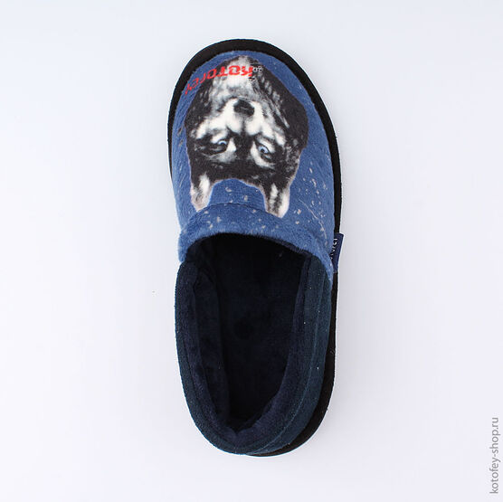 431107-13 Тапочки для мальчики светло-синий фото №4