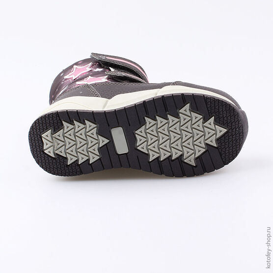 454989-42 Мембранные ботинки для девочки сер-роз фото №3