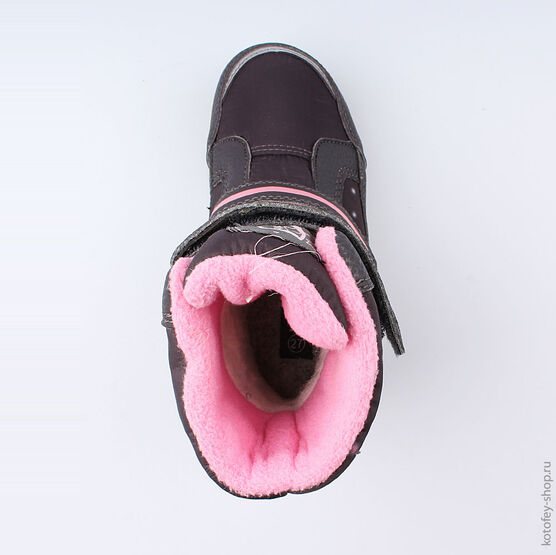 454989-42 Мембранные ботинки для девочки сер-роз фото №4