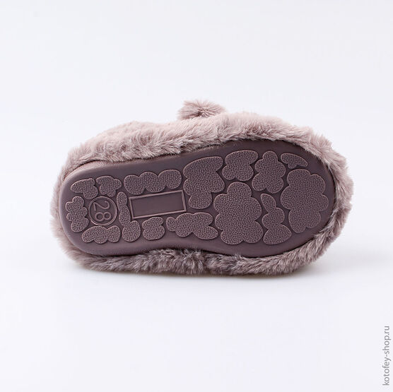 331104-12 Тапочки для девочки серый фото №3