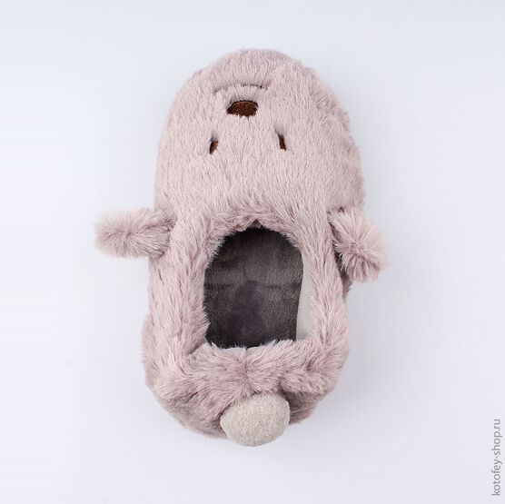 331104-12 Тапочки для девочки серый фото №4