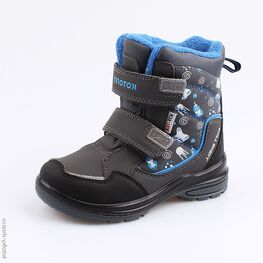 454983-41 Мембранные ботинки для мальчики сер-гол