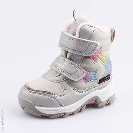 254955-42 Мембранные ботинки для девочки серый
