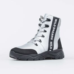 752196-31 Ботинки для девочки серебрист.