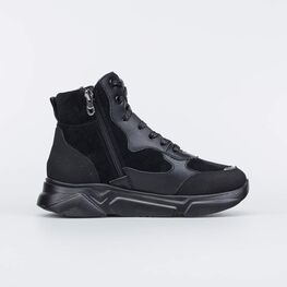 752195-32 Ботинки для девочки чер-беж фото №2