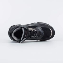 752195-32 Ботинки для девочки чер-беж фото №4