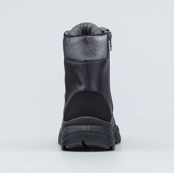 552262-32 Ботинки утепленные на весну/осень для девочки черный фото №5