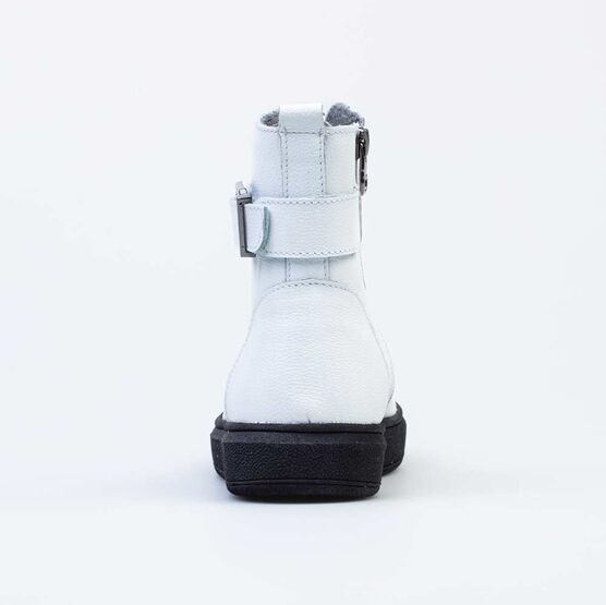 552219-32 Кожаные утепленные ботинки для девочки для девочки белый фото №5