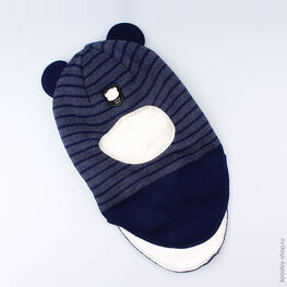 07711100-40 Шлем зимний 80% шерсти синий для мальчики светло-синий