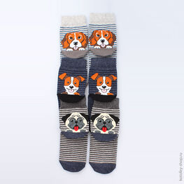 07742262-21 Носки хлопковые (3 пары) серый для мальчики серый