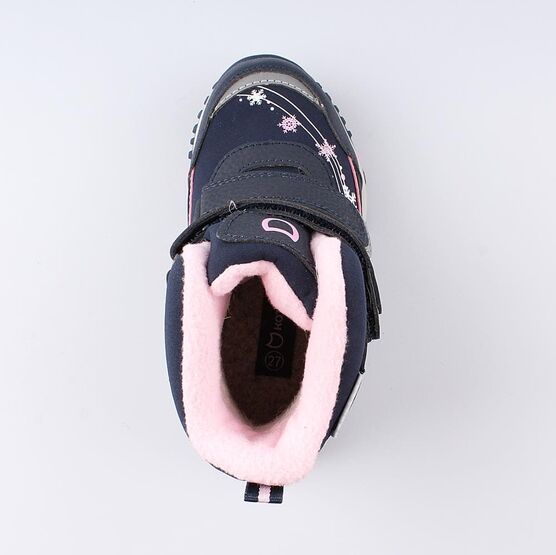 254968-45 Мембранные ботинки с LED-подсветкой для девочки темно-синий фото №4