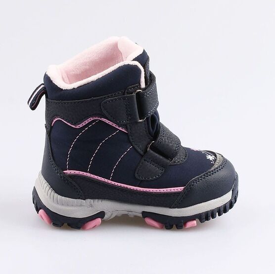 454809-45 Мембранные ботинки с LED-подсветкой для девочки син-роз фото №2