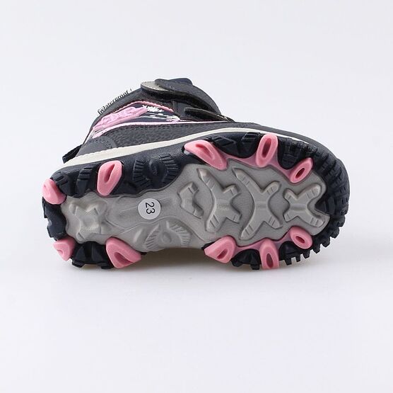 454809-45 Мембранные ботинки с LED-подсветкой для девочки син-роз фото №3