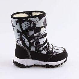 364043-42 Сапожки для мальчики чер-бел фото №2