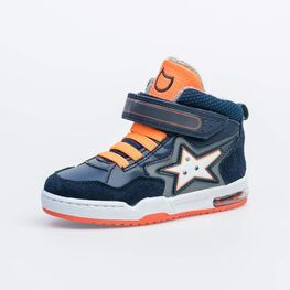 354033-31 Ботинки с LED-подсветкой для мальчики син-ора