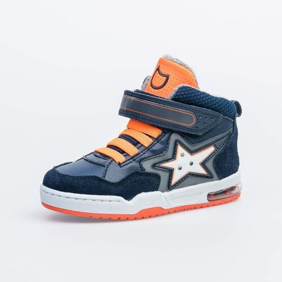 354033-31 Ботинки с LED-подсветкой для мальчики син-ора