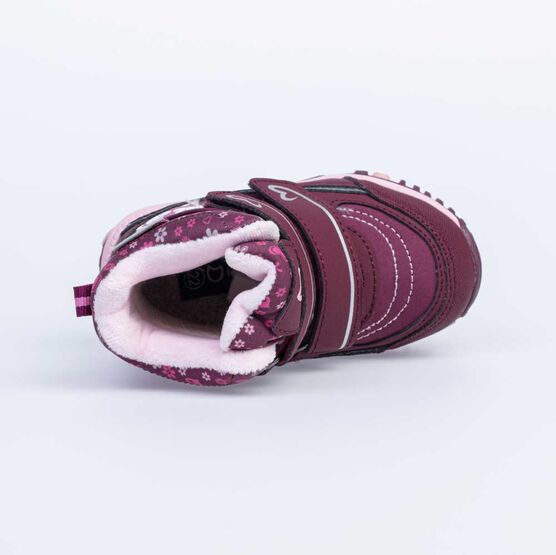 254952-46 Мембранные ботинки с LED-подсветкой для девочки бордовый фото №4