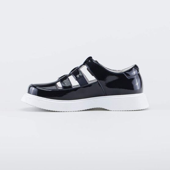 532335-24 Лакированные школьные туфли для девочки синий фото №2