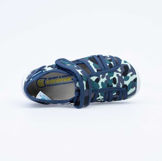 421047-12 Сандалии текстильные для мальчики светло-синий фото №4