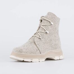 857006-04 Женские ботинки из войлока для девочки бежевый