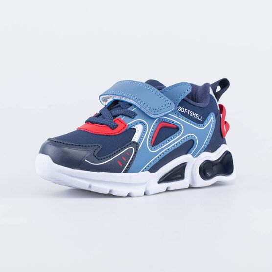 344410-72 Кроссовки с LED и Softshell для мальчики син-гол