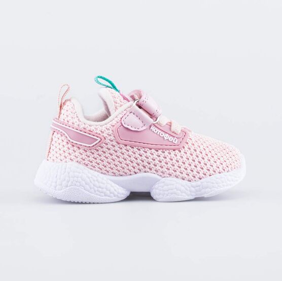 144142-13 Детские кроссовки на липучках для девочки розовый фото №2