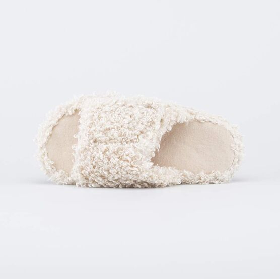 631172-11 Домашние тапочки для девочки Барашек для девочки бежевый фото №4