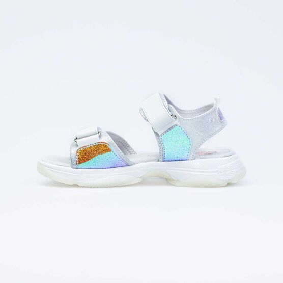623020-21 Босоножки для девочки сер-бел фото №2