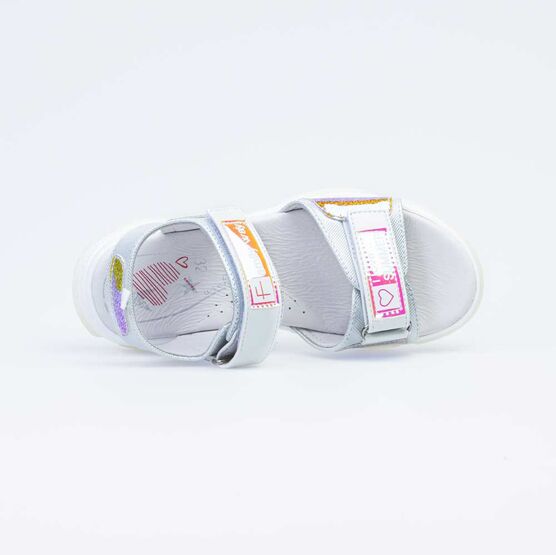 623020-21 Босоножки для девочки сер-бел фото №4