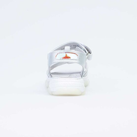 623020-21 Босоножки для девочки сер-бел фото №5