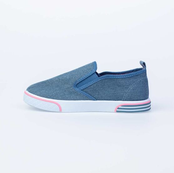 531084-11 Кеды из джинсовой ткани для девочки голубой фото №2