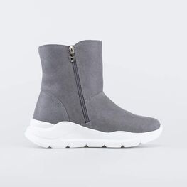 562066-43 Зимние ботинки для девочки для девочки серый фото №2