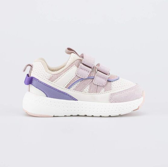 144250-11 Светящиеся кроссовки для девочки для девочки роз-беж фото №2