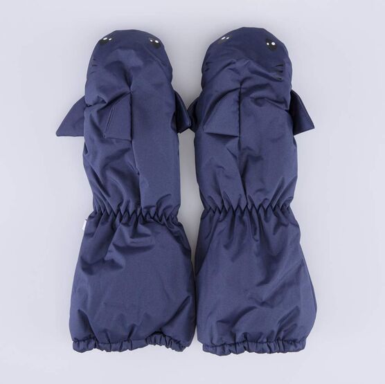07721269-40 Детские варежки-краги на зиму для мальчика для мальчики темно-синий