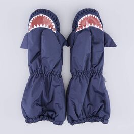 07721269-40 Детские варежки-краги на зиму для мальчика для мальчики темно-синий фото №2