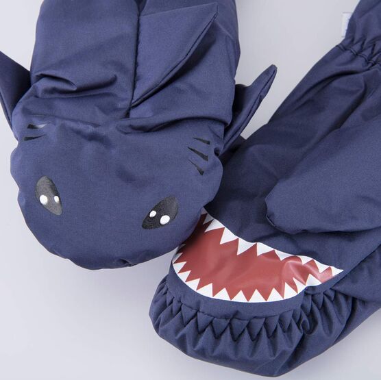 07721269-40 Детские варежки-краги на зиму для мальчика для мальчики темно-синий фото №3