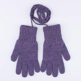 07822190-40 Перчатки из шерсти мериноса фиолетовый для девочки фиолетовый