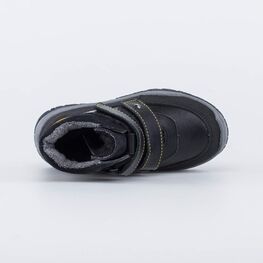 352343-42 Ботинки для мальчика из натуральной кожи для мальчики чер-жел фото №4