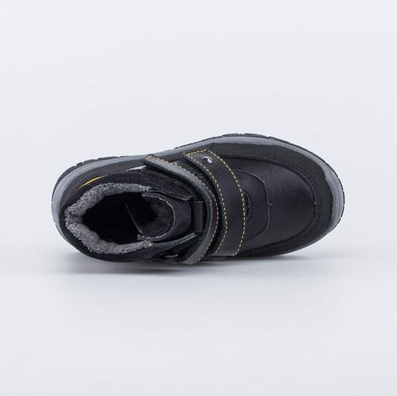 352343-42 Ботинки для мальчика из натуральной кожи для мальчики чер-жел фото №4